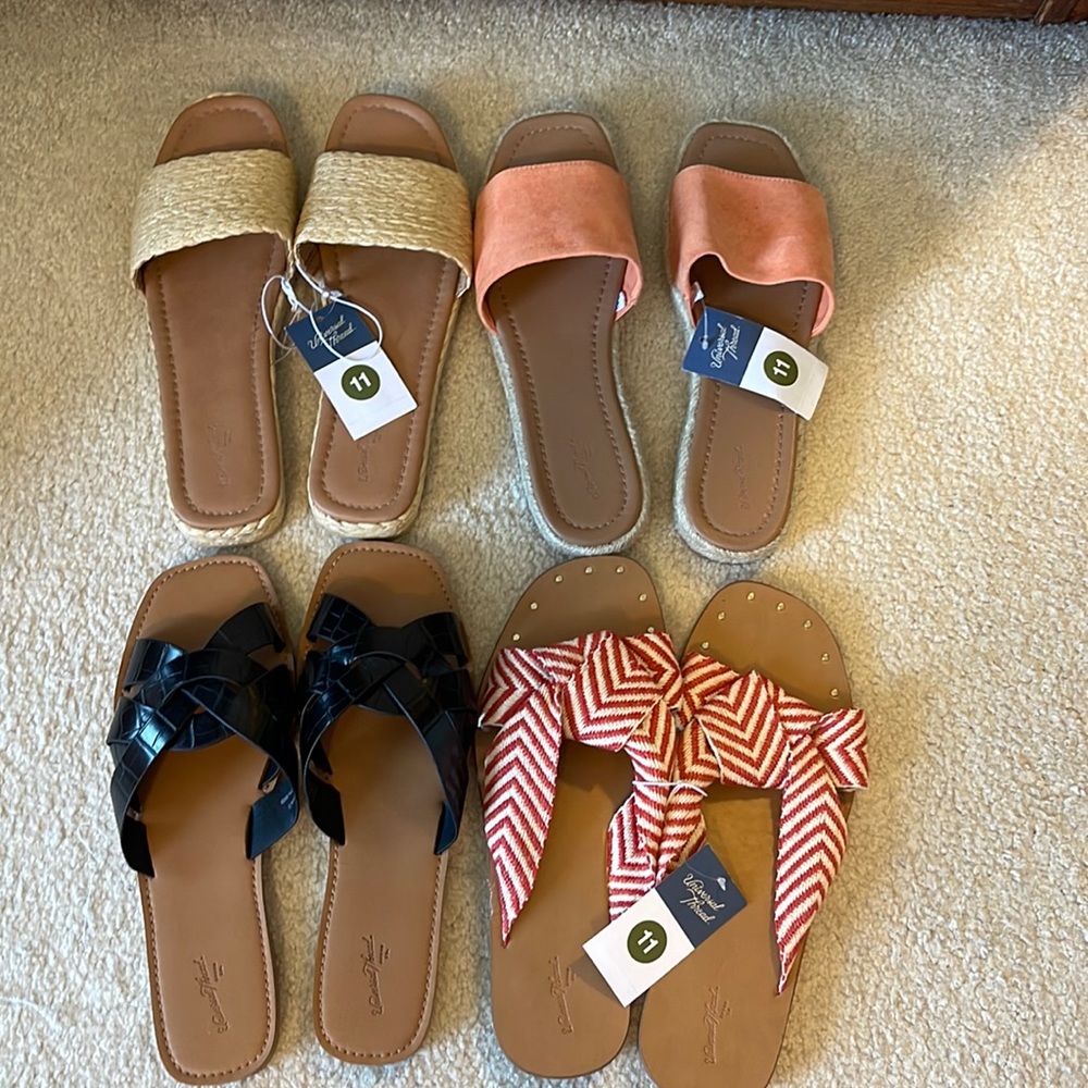 Lot of 4 - pairs of size 11 sandals